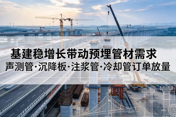 道里基建稳增长带动预埋监测管材需求，声测管、沉降板、注浆管订单持续放量